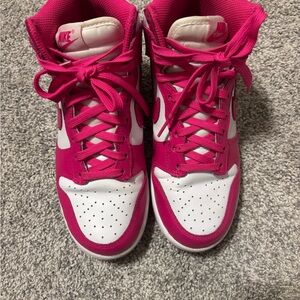 Nike Women's Fuchsia and White Sneakers